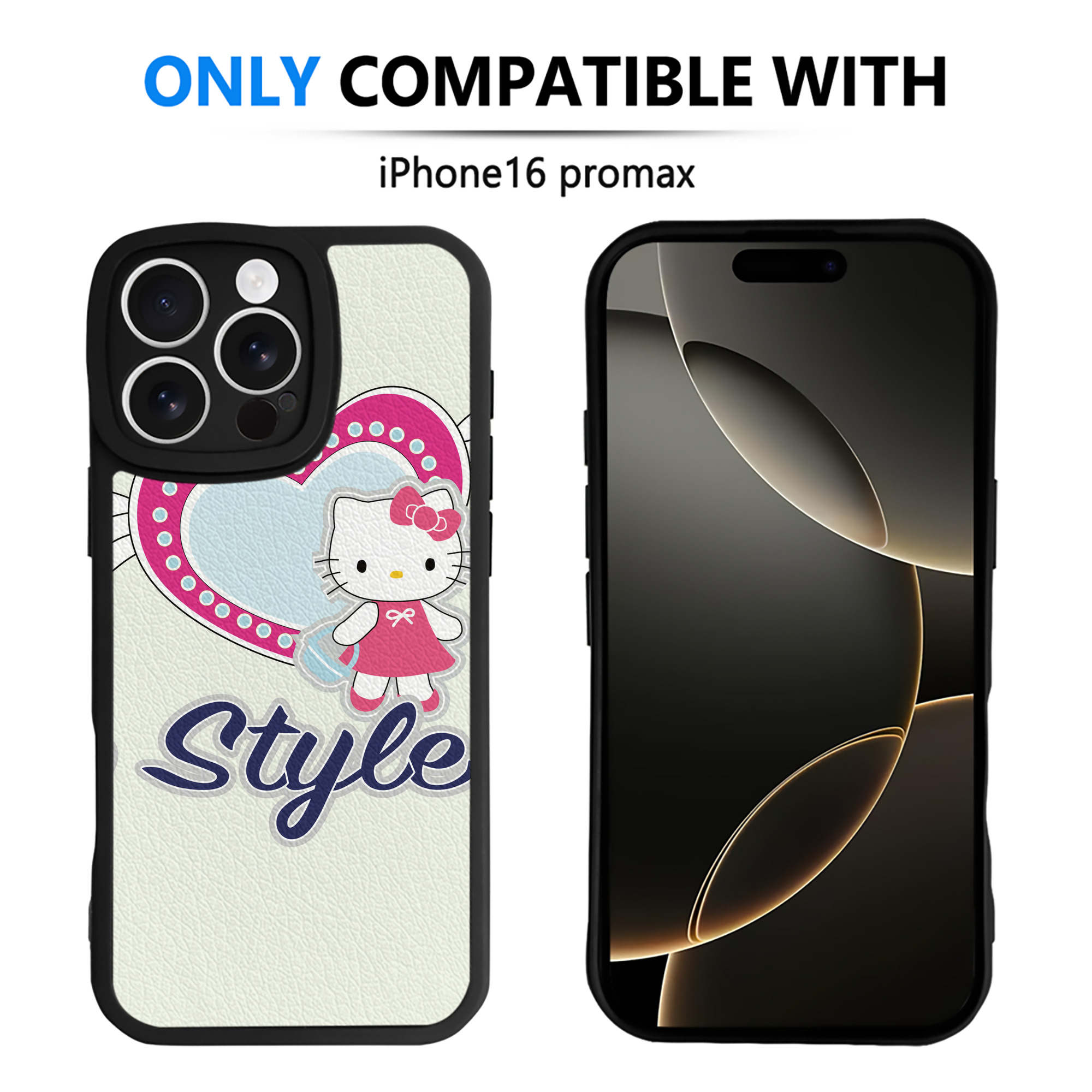 （画像用） Hello Kitty ハローキティ 【iPhone 16シリーズ対応】シリコンスマホケース（レザー調） 材質：シリコン